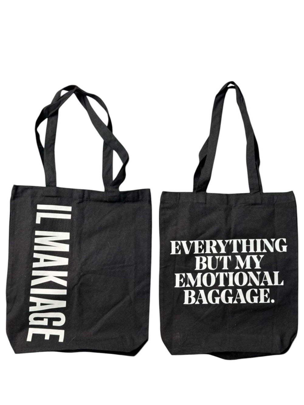 Il Makiage Tote Canvas Black White Emotional Baggage New Package Exclusive Gift